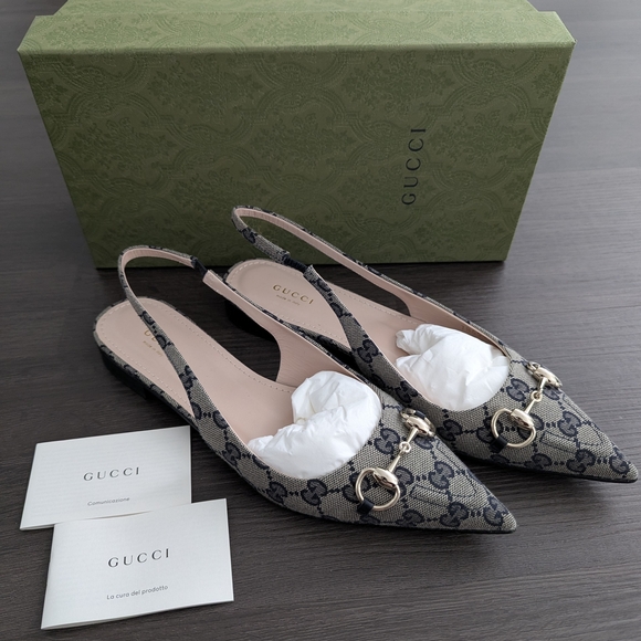 Gucci Beige and Blue Women's Shoes - Picture 6 of 9